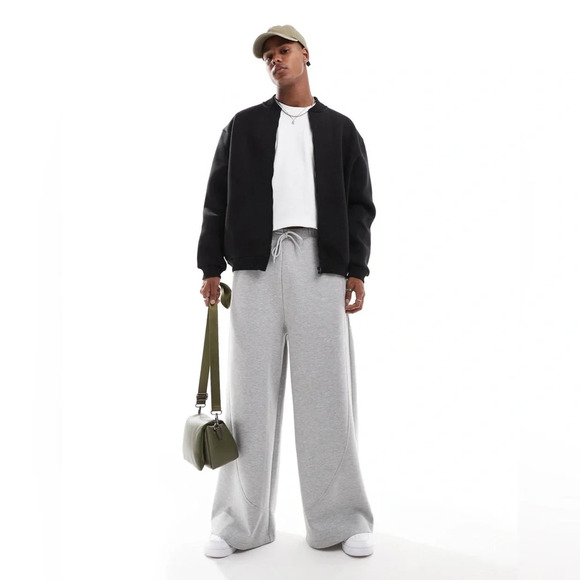 ASOS Other - ASOS DESIGN Super Wide Leg Scuba Joggers in Gray Marl, size XS. SOLD OUT ONLINE